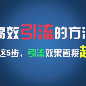 高效引流的方法，可以帮助你日引300+创业粉，一年轻松收入30万，比打工强太多！