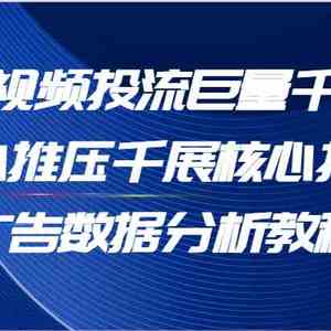 短视频投流巨量千川随心推压千展核心投流广告数据分析教程（65节）