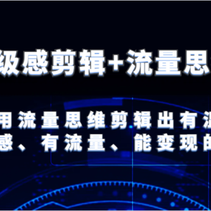 高级感剪辑+流量思维 学会用流量思维剪辑出有温度、有质感、有流量、能变现的视频