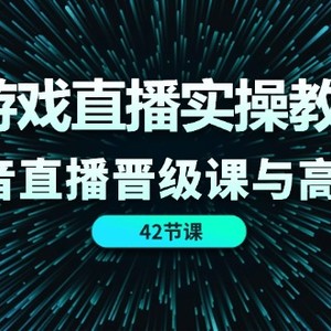 游戏直播间实际操作实例教程，抖音直播间晋升课和高端课（42节）