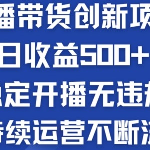 淘宝网没有人直播卖货创业创新项目：日盈利500  平稳播出无违反规定 持续运营持续流【揭密】