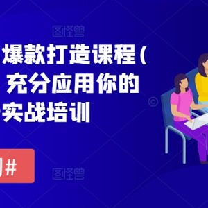 拼多多平台品类爆款打造课程内容(升级6月)，充分应用你的流量，提高实战培训