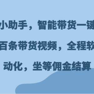 快手小助手，智能带货一键剪辑上传百条带货视频，全程软件自动化，坐等佣金结算