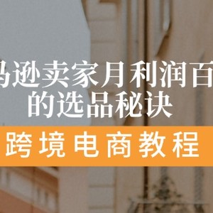 亚马逊平台月盈利百万选款窍门: 抓住重点/高收益/方向/大品类/选款易