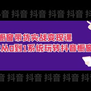 抖音商品橱窗卖货实战演练转现课：教你如何从0到1系统软件玩转抖音橱窗展示（11节）