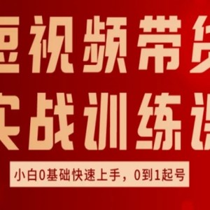 短视频卖货实战演练训炼，好物分享实际操作，新手0基本快速入门，0到1养号