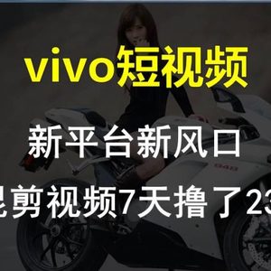 【老万财富圈】前沿技术助推！VIVO中视频新项目每星期轻松赚钱1w ，AI去重要揭密！