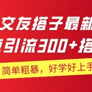 2024年交朋友搭子最新投资项目，急速引流方法300 搭子粉，简单直接，又很好学好上手-中创网_分享中赚网创业资讯_最新网络项目资源