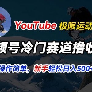 微信视频号小众跑道撸盈利，YouTube运送滑雪运动合集，暴力行为养号，使用方便总流量高，轻轻松松日入5张【揭密】