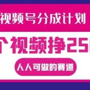 视频号分成计划，一个视频挣2500+，人人可做的赛道【揭秘】