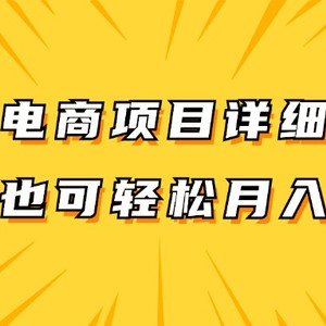 虚拟电商项目详细技巧拆解，保姆级教程，在家也可以轻松月入过万。