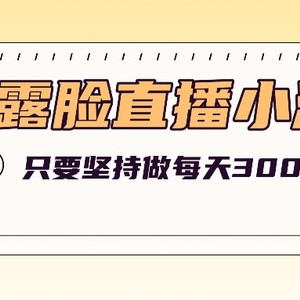 不露脸直播小游戏项目玩法，只要坚持做，轻松实现每天300+