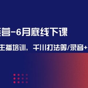 短视频运营6月底线下课：单品起号，主播培训，千川打法等/录音+文字+课件